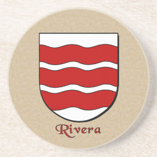 Rivera Heraldic Shield Drink Coaster