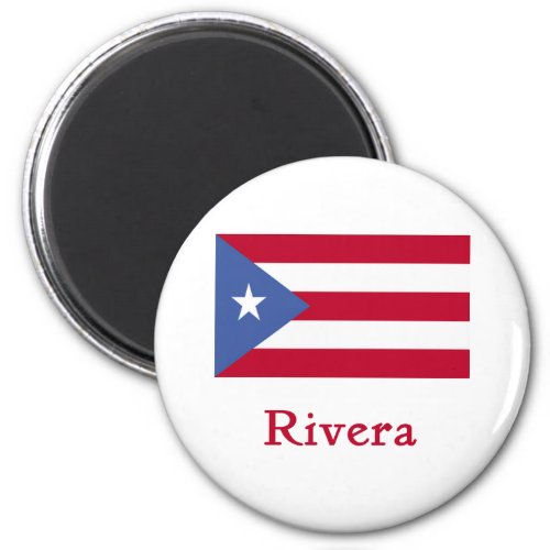 Rivera Puerto Rican Flag Magnet