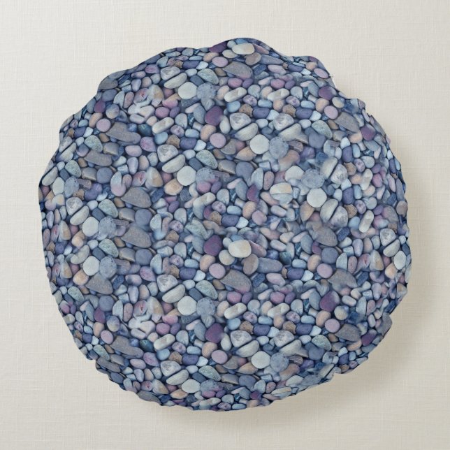 Riverbed decor round pillow (Back)