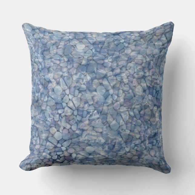 Riverbed design throw pillow (Front)