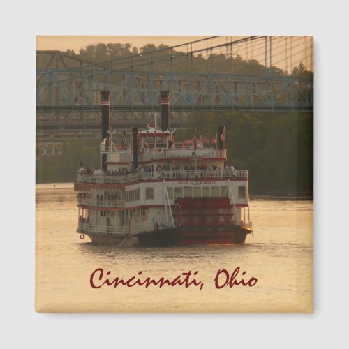 Riverboat on Ohio River Magnet