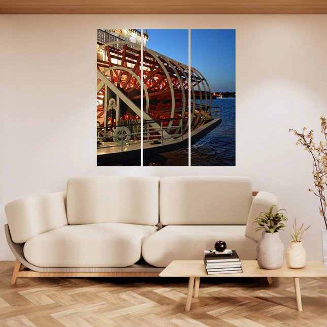 Riverboat PaddleWheel Savannah GA Photographic Triptych (Creator Uploaded)