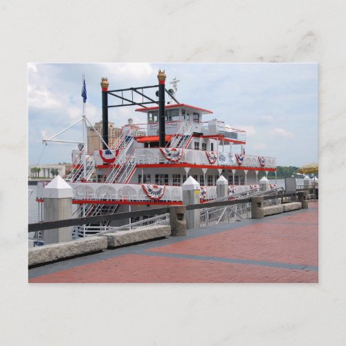 Riverboat Savannah Georgia Postcard