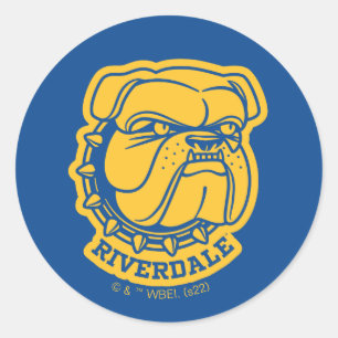 Riverdale Bulldog Head Classic Round Sticker
