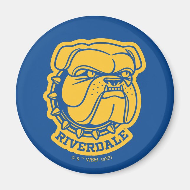 Riverdale Bulldog Head Magnet (Front)