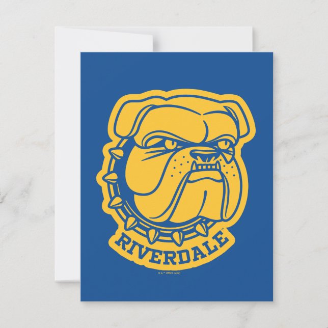 Riverdale Bulldog Head Note Card (Front)