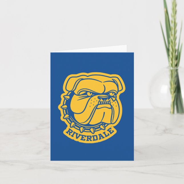 Riverdale Bulldog Head Note Card (Front)
