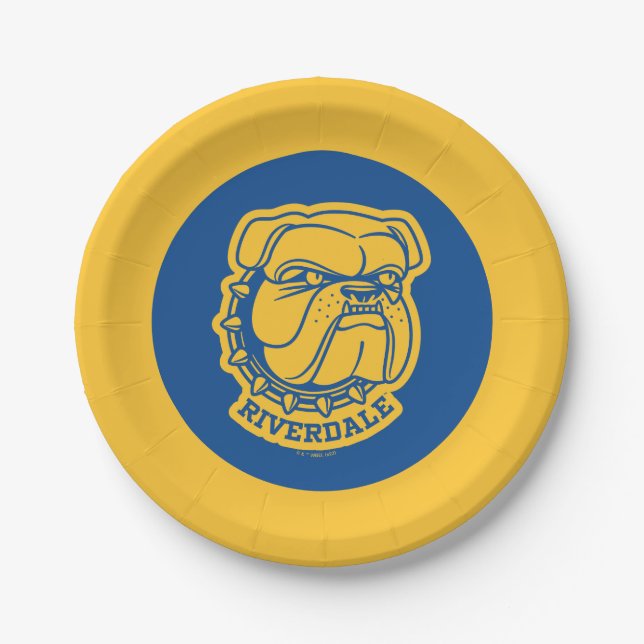 Riverdale Bulldog Head Paper Plates (Front)