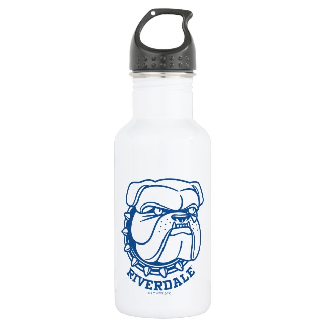 Riverdale Bulldog Head Stainless Steel Water Bottle (Front)