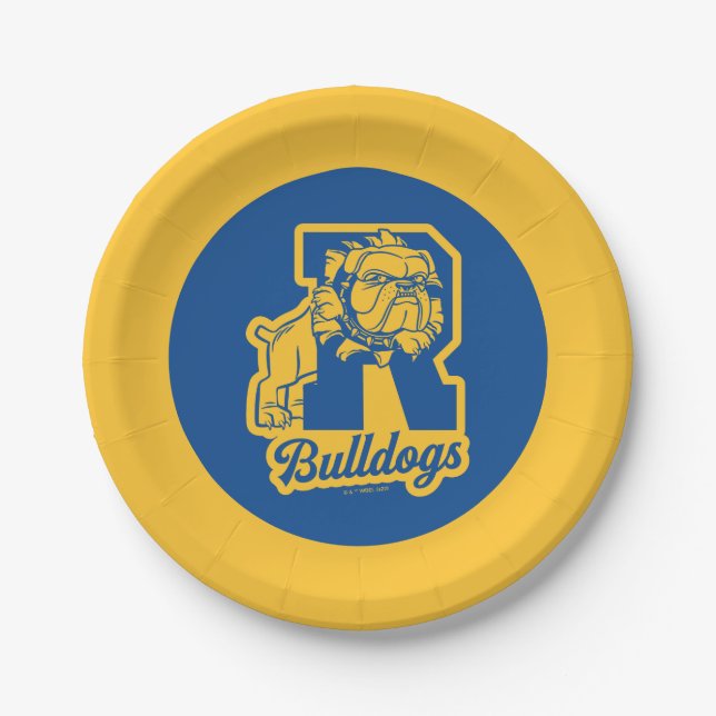 Riverdale Bulldogs Letterman Paper Plates (Front)