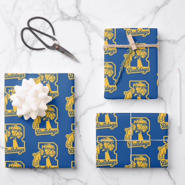 Riverdale Bulldogs Letterman Wrapping Paper Sheets (Front)