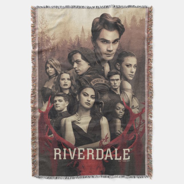 Riverdale Deer Skull Poster Throw Blanket (Front Vertical)