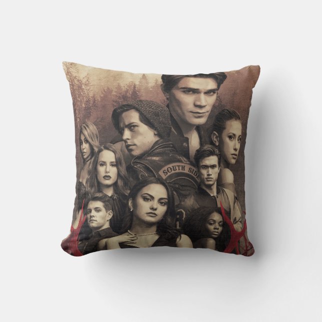 Riverdale Deer Skull Poster Throw Pillow (Front)