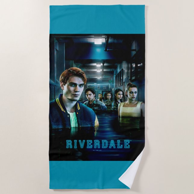 Riverdale Flooded Hallway Poster Beach Towel (Front)
