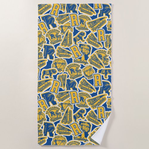 Riverdale Football and Cheer Pattern Beach Towel