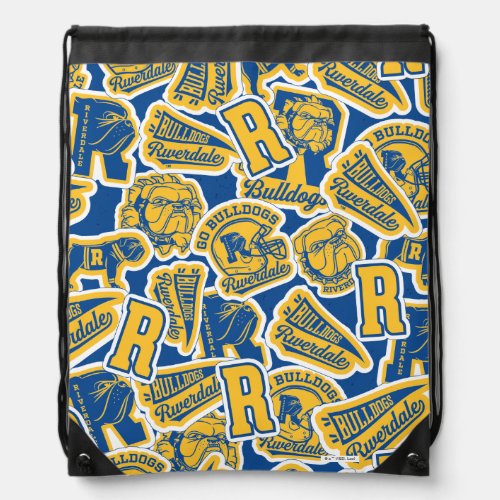 Riverdale Football and Cheer Pattern Drawstring Bag