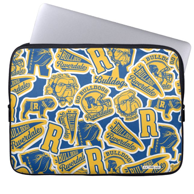 Riverdale Football and Cheer Pattern Laptop Sleeve (Front)