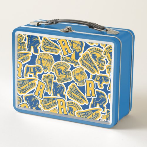 Riverdale Football and Cheer Pattern Metal Lunch Box