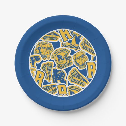 Riverdale Football and Cheer Pattern Paper Plates