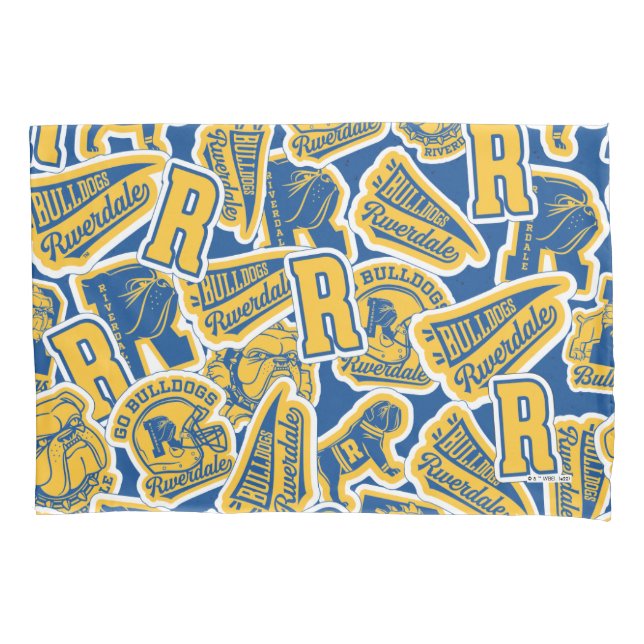 Riverdale Football and Cheer Pattern Pillow Case (Front)