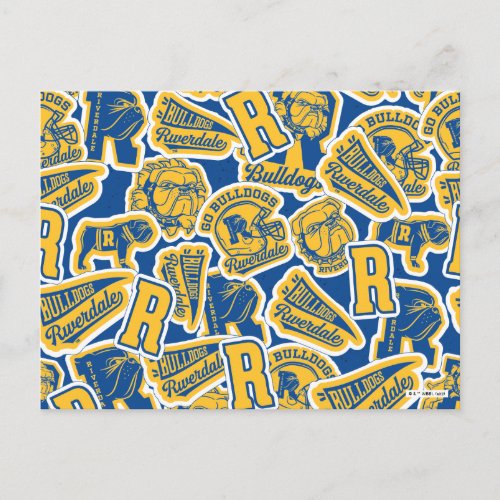 Riverdale Football and Cheer Pattern Postcard