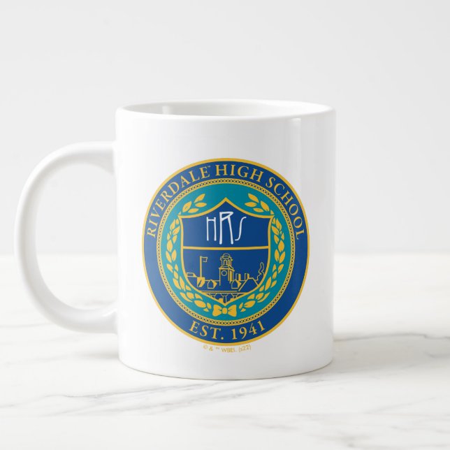 Riverdale High School Seal Giant Coffee Mug (Left)