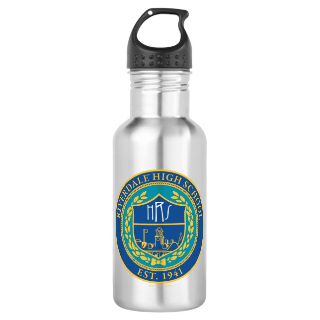 Riverdale High School Seal Stainless Steel Water Bottle (Front)