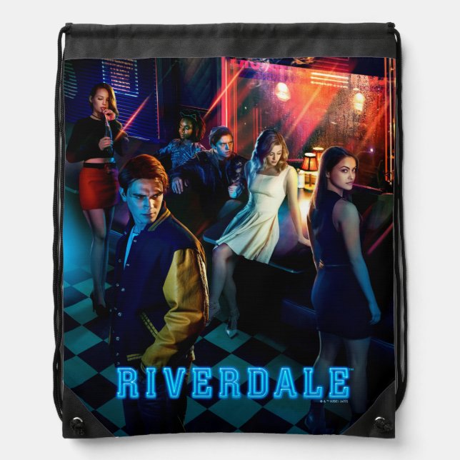 Riverdale Inside Pop's Diner Poster Drawstring Bag (Front)