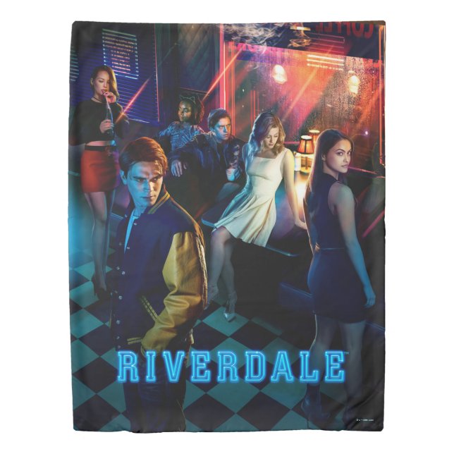 Riverdale Inside Pop's Diner Poster Duvet Cover (Front)
