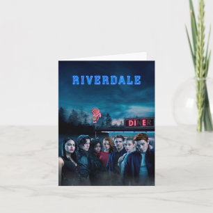 Riverdale Outside Pop's Diner Poster Note Card