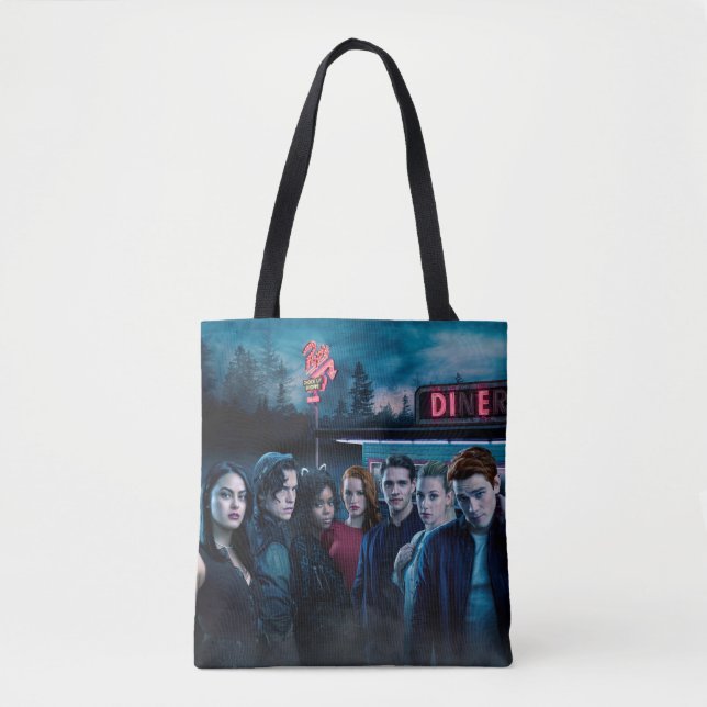 Riverdale Outside Pop's Diner Poster Tote Bag (Front)