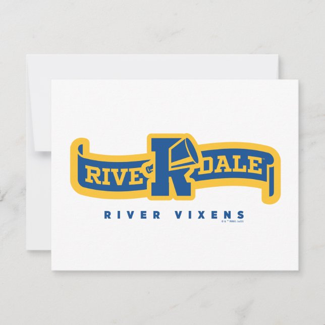 Riverdale River Vixens Banner Note Card (Front)