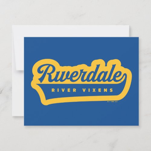 Riverdale River Vixens Logo Note Card