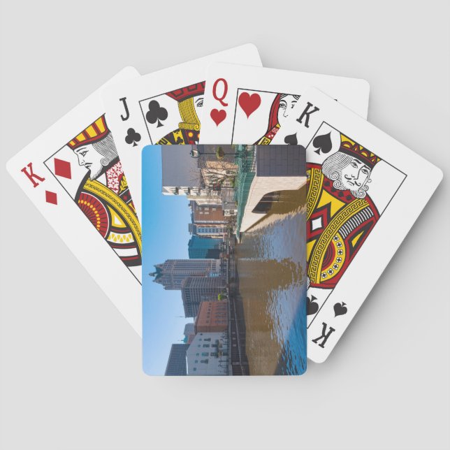 riverfront from kilbourn street in milwaukee poker cards (Back)