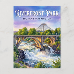 Riverfront Park USA Postcard