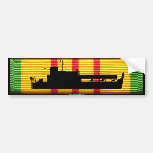 Riverine Inf ATC Tango Boat on VSM Ribbon Bumper Sticker