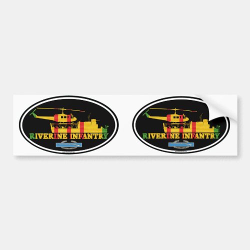 Riverine Infantry Vietnam ATCH CIB Euro_Stickers Bumper Sticker