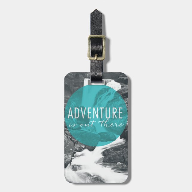 Rivers | Adventure Is Out There Quote Luggage Tag (Front Vertical)