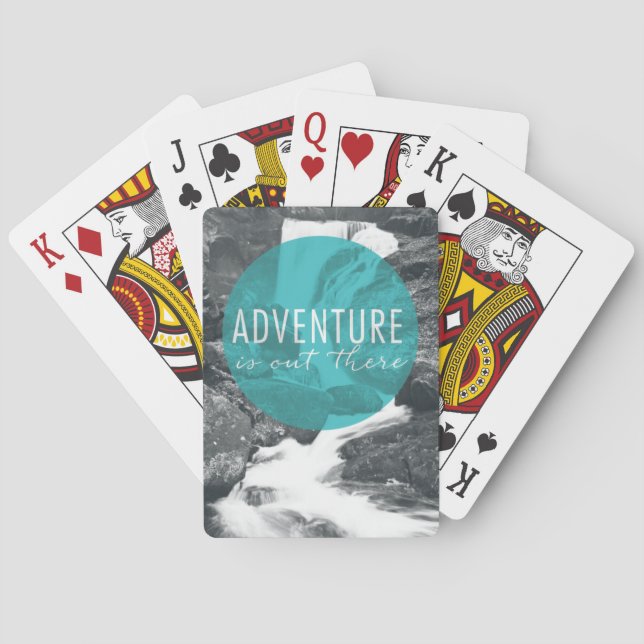 Rivers | Adventure Is Out There Quote Poker Cards (Back)