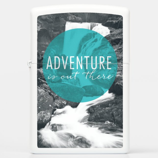 Rivers | Adventure Is Out There Quote Zippo Lighter (Front)
