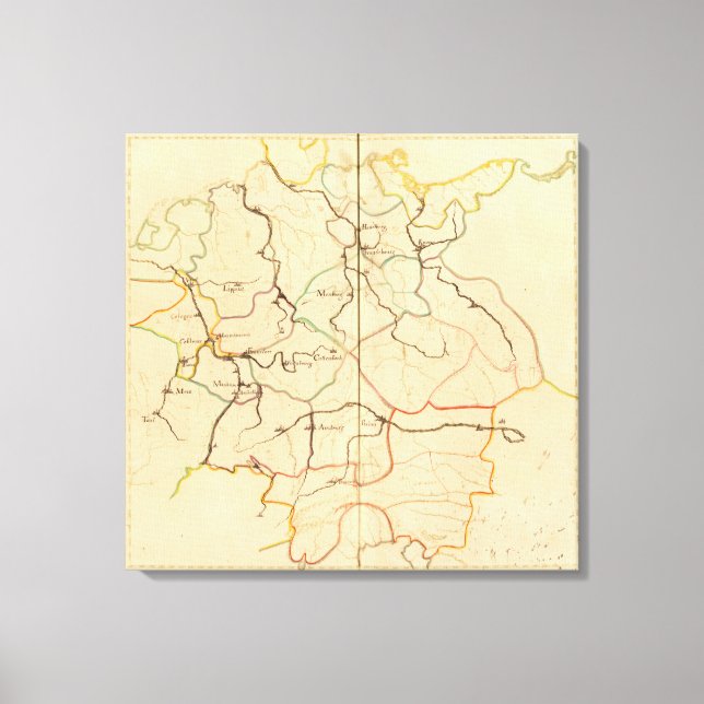 Rivers and Valleys of Germany Canvas Print (Front)