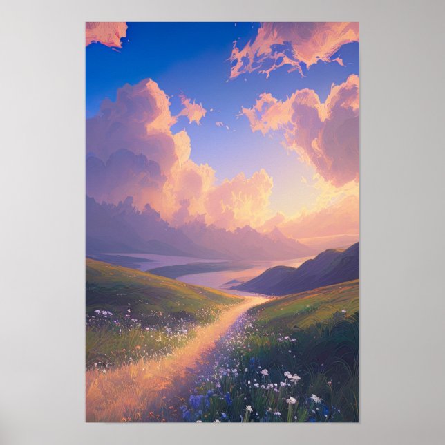 River's Golden Embrace Poster (Front)