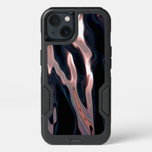 Rivers of Dreams Marbled Artistic Unique Black iPhone 13 Case