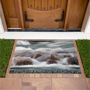 Rivers of Living Waters Inspirational Doormat