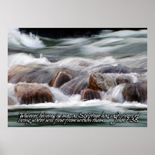 Rivers of Living Waters Inspirational Poster