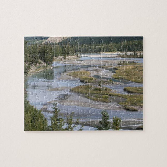Rivers run through a lowland section of Jasper Jigsaw Puzzle (Horizontal)