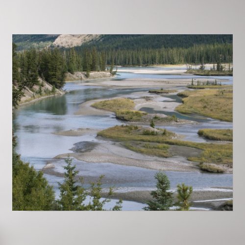 Rivers run through a lowland section of Jasper Poster
