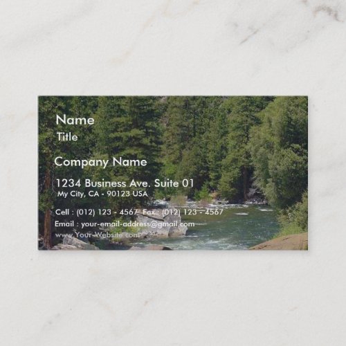 Rivers Streams Trees Forests Business Card Template