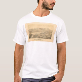 Riverside, CA. Panoramic Map 1877 (1404C) T-Shirt