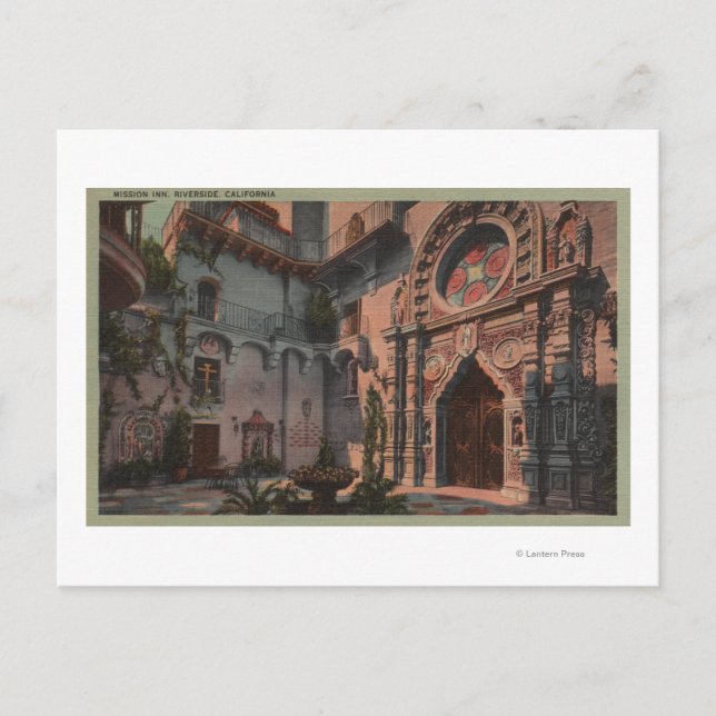 Riverside, CA - View of Mission Inn Courtyard Postcard (Front)